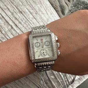 Michele Deco Watch W/ diamonds 33 mm